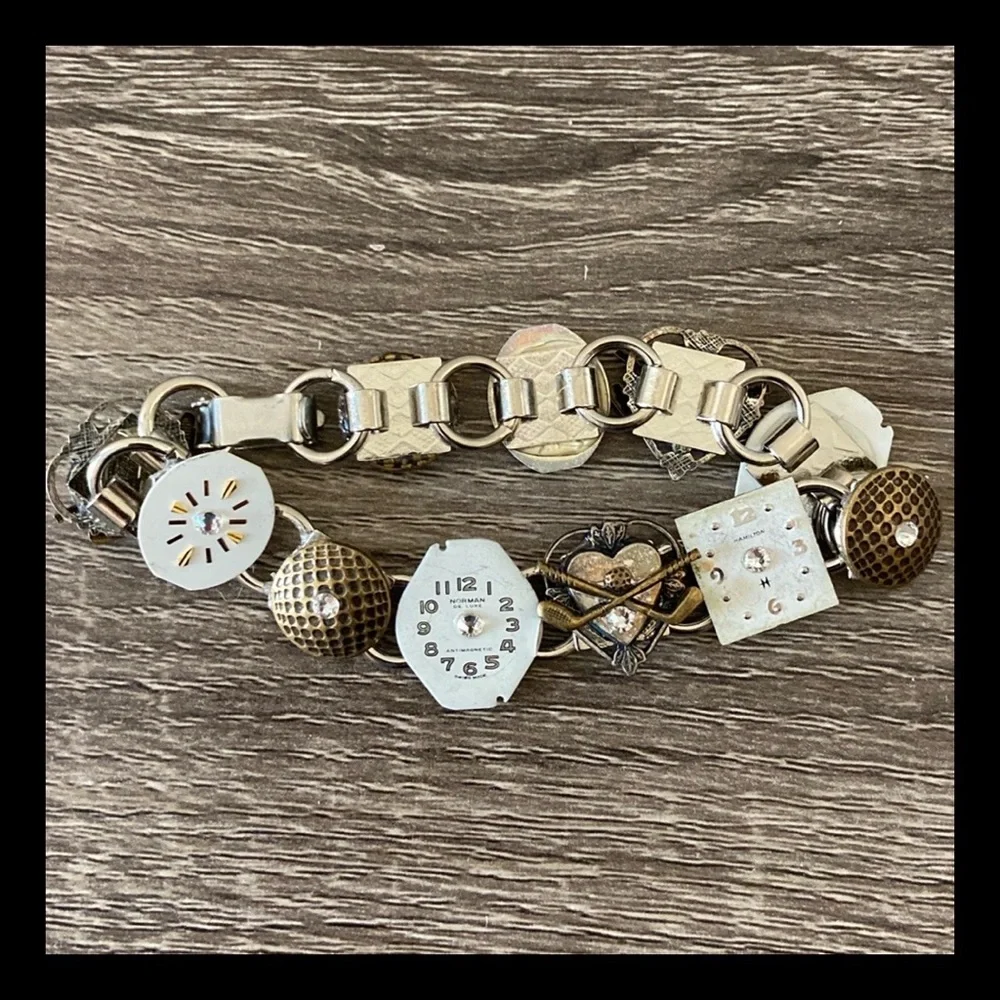 Golf lover bracelet heart country club watch face Lovecore sporty athletic gift